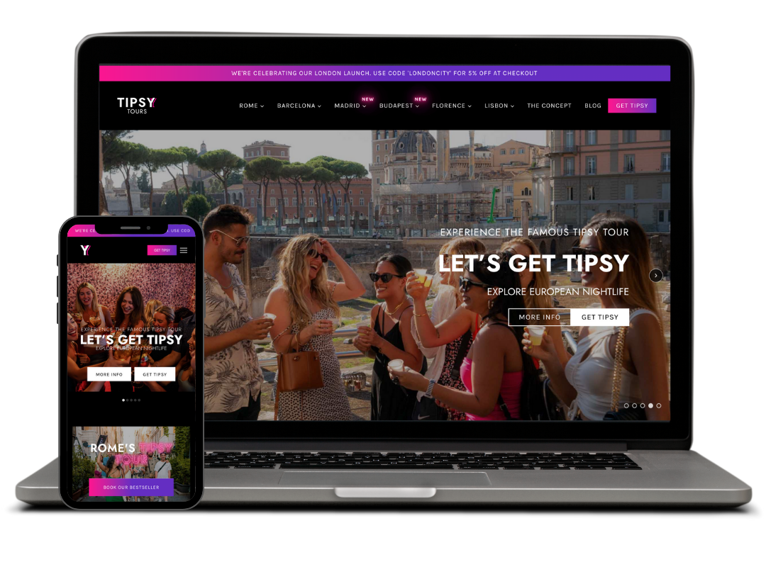 Tipsy Tours Website